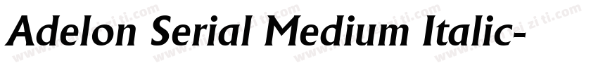 Adelon Serial Medium Italic字体转换